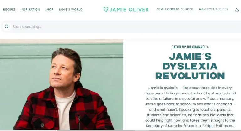 jamie oliver dyslexia